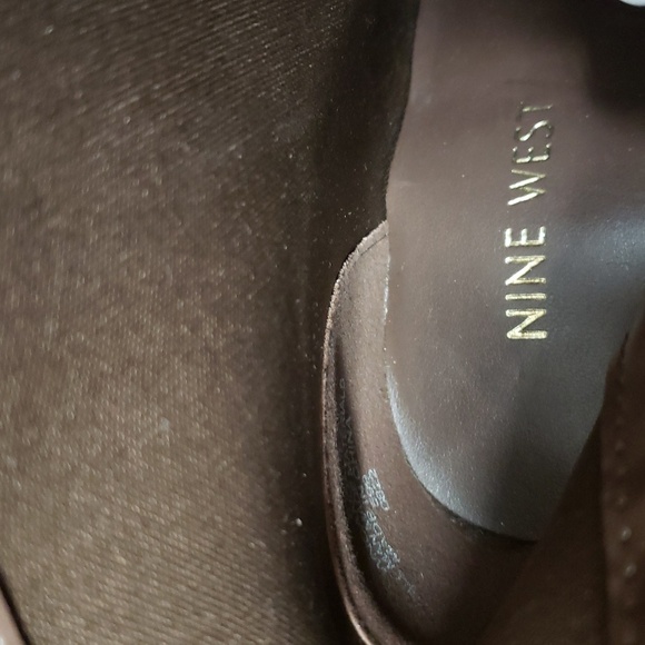 Nine West Brown Side-zip Ankle Boots with Pointed Toe and Block Heel, 6.5 - Picture 7 of 9